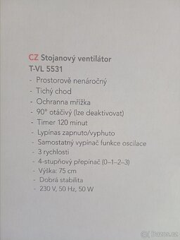 Stojanový ventilátor AEG T-VL 5531 - 4
