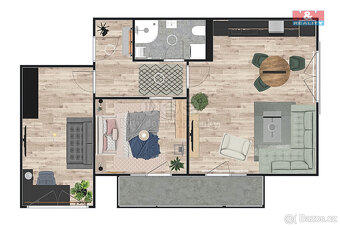 Prodej bytu 3+kk, 72.8 m², Žleby - 4