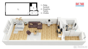 Pronájem bytu 1+kk, 30 m², Hradec Králové, ul. tř.E.Beneše - 4