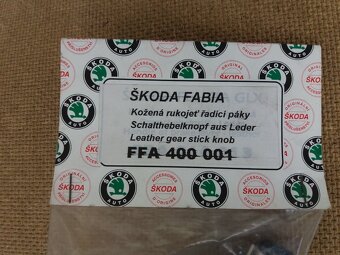 kožená hlavice řadící páky (řadička) Škoda Fabia - 4