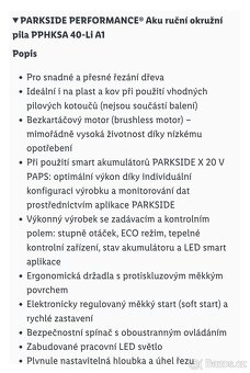 Aku okružní pila peformance s baterií ah4 2ks a dvoj rychlo - 4
