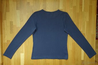 Dámské tmavě modré tričko s dlouhým rukávem vel.40 - 4