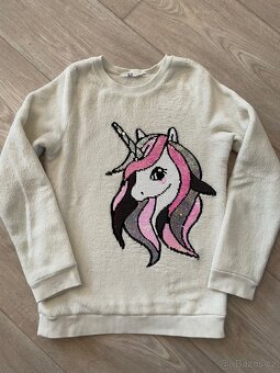 Dívčí mikina zn. H&M vel. 134/140 - 4