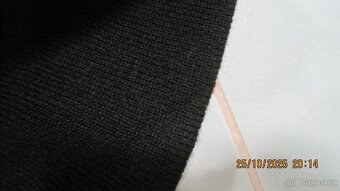 Čepice zima, černá s perličkami - 4