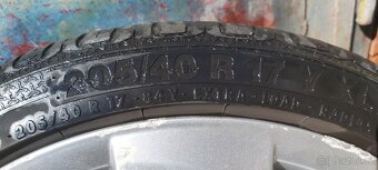 Alu kola 5x100 r17 orig.Škoda s pneu 205/40R17 Pirelli - 4