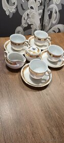 Kávová souprava 4 šalky se zlatem, bez konvice - 4