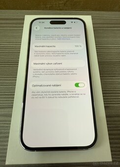Apple iPhone 14 Pro 256GB stříbrná, Top stav, baterie 100% - 4