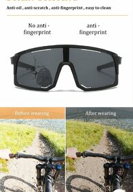 Nové sportovní brýle - MTB, cyklo, běh, Unisex - černé - 4