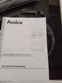 AMICA sporák sklokeramický 58ce2 20epw/ss516w - 4