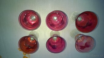 Karafa, skleničky, váza, Sklárny Novosad, petrolejka - 4