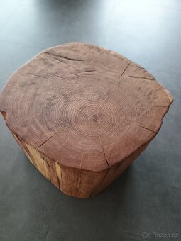 Dřevěný dekorační špalek tmavý - 4