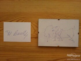 Vlastnoruční originál kresby s podpisy / autogramy signatury - 4