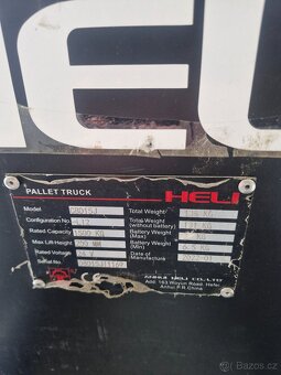 Paletový vozík elektrický Heli DC15 - 4