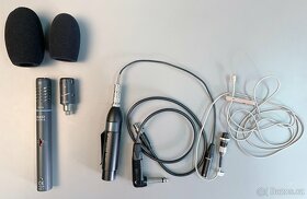 Mikrofony AKG, větrná ochrana, klopák, Tascam - 4
