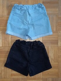 2x strečové džínové kraťasy/šortky H&M vel. 158 - 4