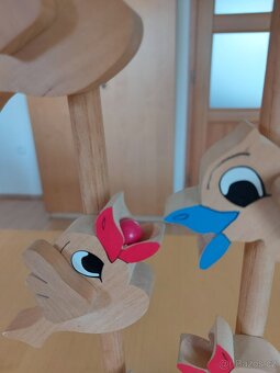 PTÁČCI  DŘEVO 40 CM - 4