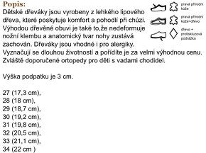 Dřeváky dívčí vel. 32 - 4