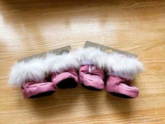 ESITO Softshellové capáčky Snow růžová/bílá; dvojčata - 4