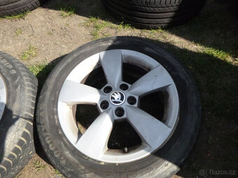 4x orig. alu škoda (5x100) pneu 185/60 r15 - 4