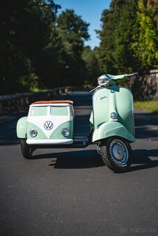 Veterán Piaggio Vespa Scooter VW sidecar (1977) - 4