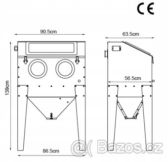 Pískovací kabina 220 l - 4
