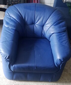 Kožená rohová sedačka s křeslem - 4