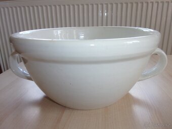 VELKÁ STARÁ ZADĚLÁVACÍ MÍSA S UŠIMA - 28 cm - 4
