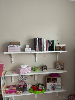 Poličky -bíle, ikea - 4