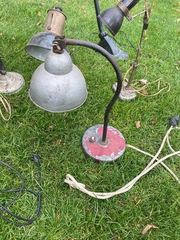 lampa retro lampa dílenská lampa industriální bankéřka - 4