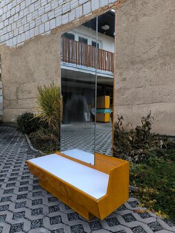 Retro toaletní stolek s opaxitovým sklem, 60. léta - 4