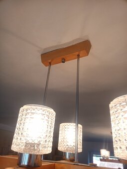 Retro lustr dřevěný - 4