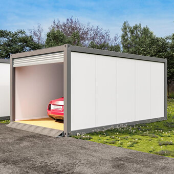 Garáž z kontejneru s el. vraty o rozměru 3x6 - 4