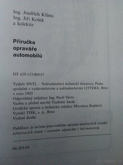 Příručka opraváře automobilů 1993. - 4