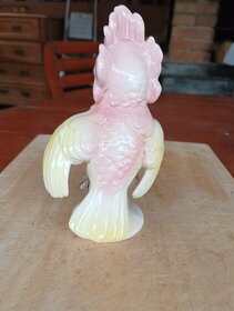Hezká stará porcelánová soška Papoušek - 4