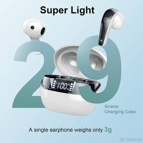 Romoke bezdrátová sluchátka, Duální LED displej, Bluetooth - 4