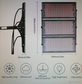 Směrově nastavitelný průmyslový LED reflektor (lampa, světlo - 4