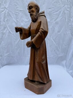 Velká dřevěná socha Svatý František z Assisi - 4