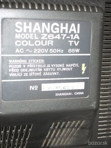 Predám farebný televízor SHANGHAI - model Z647-1A - 4