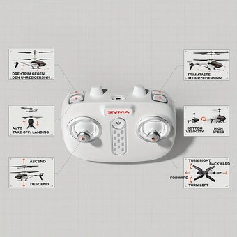 SYMA RC Helikoptéra (model Q20) na dalkové ovládání - 4