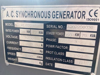 Generátor bez motoru 60 kW - 4