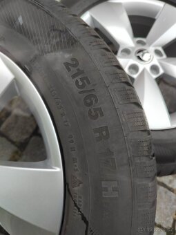 Prodám orig alu 17 Škoda Kodiaq 5x112 ET 38 zimní pneu - 4