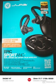 Sluchátka Jlab Epic Sport ANC 3 True Wireless Earbuds Black - 4