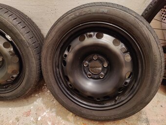 Plechové disky 15" 4x100 + letní pneu Nexen 185/55 R15 - 4
