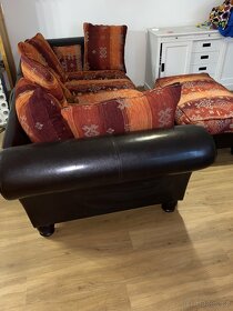Krásný koženo-látkový SOFA gauč - 4
