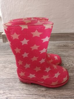 Holčičí růžové holínky s hvězdičkami, vel. 26 - 4