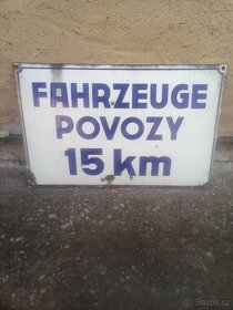 Cedule Doly Ležáky, Povozy, helma - 4