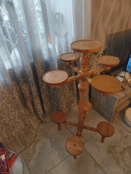 Velký dřevěný květináč - 4