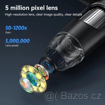 Inskam HD Digitální Mikroskop, 10-1200x zvětšení, 8 LED - 4