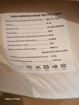 balistická neprůstřelná vesta policie taktická samopal pčr - 4