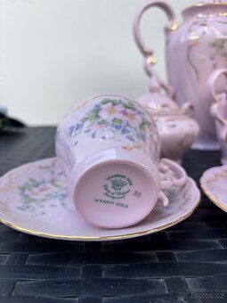 Růžová čajová souprava Leander 1946 – 14K zlato - 4